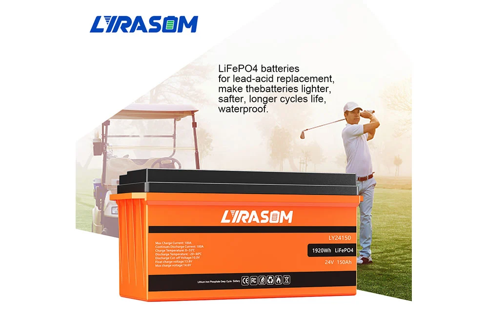 24V 150Ah LiFePO4 Battery, 24 Volts Lithium Ion Battery